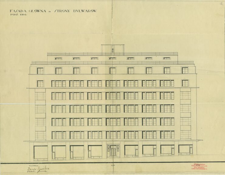 Trade Unions' building/Sprecher’s “skyscraper”/ State Archive of Lviv Oblast 2/1/44